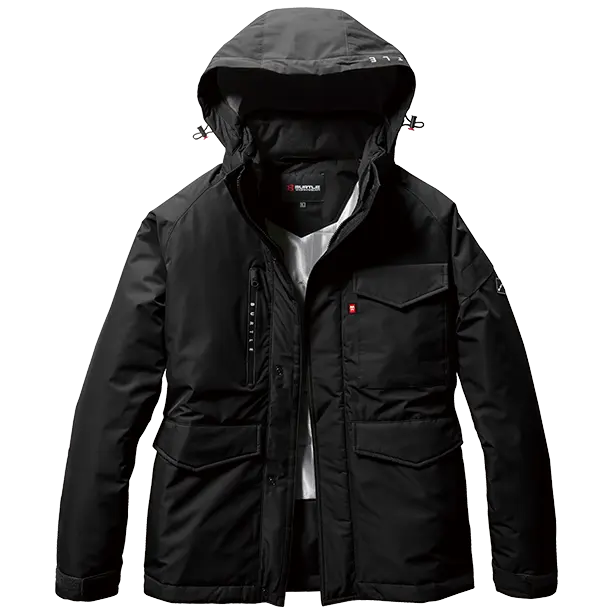 メーカー:BURTLE 品名&品番:BURTLE BTL-7620 防水防寒ジャケット【ユニセックス】(一覧表示用)  カラー：ブラック