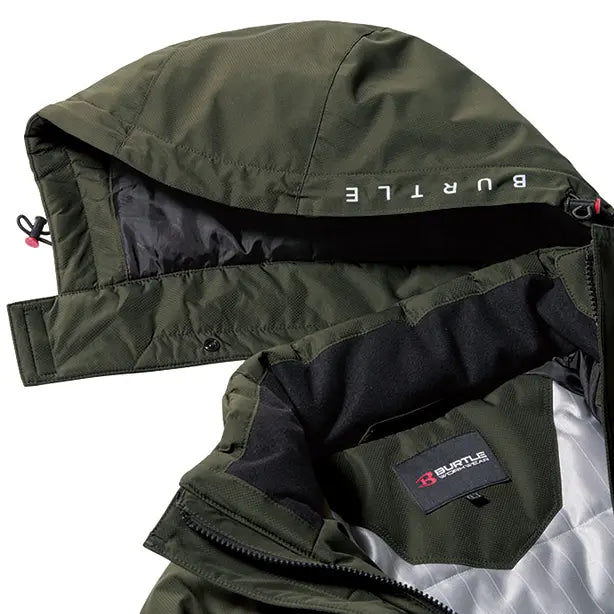 メーカー:BURTLE 品名&品番:BURTLE BTL-7620 防水防寒ジャケット【ユニセックス】 フード取り外し可能