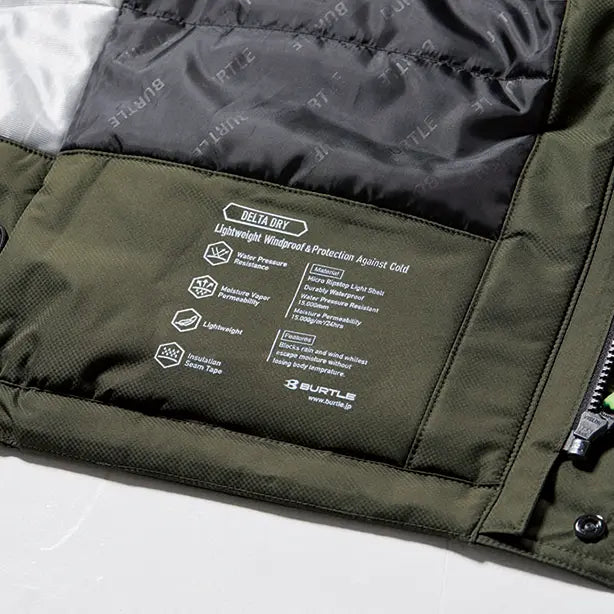 メーカー:BURTLE 品名&品番:BURTLE BTL-7620 防水防寒ジャケット【ユニセックス】 ファンクションプリント