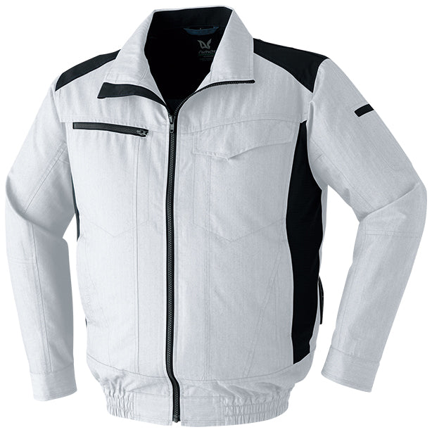 メーカー:ASAHICHO 品名&品番:Asahicho AC-9202 ヘリンボーンコーデュラ®ストレッチ空調服®長袖ブルゾン(一覧表示用)  カラー:シルバー