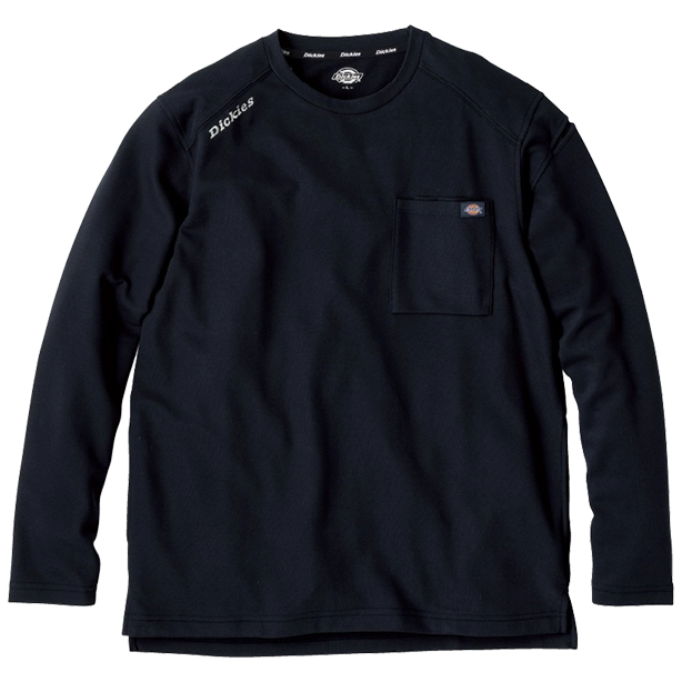 メーカー:CO-COS 品名&品番:Dickies CC-D-6018 長袖Tシャツ(オプション表示用)  カラー:ブラック