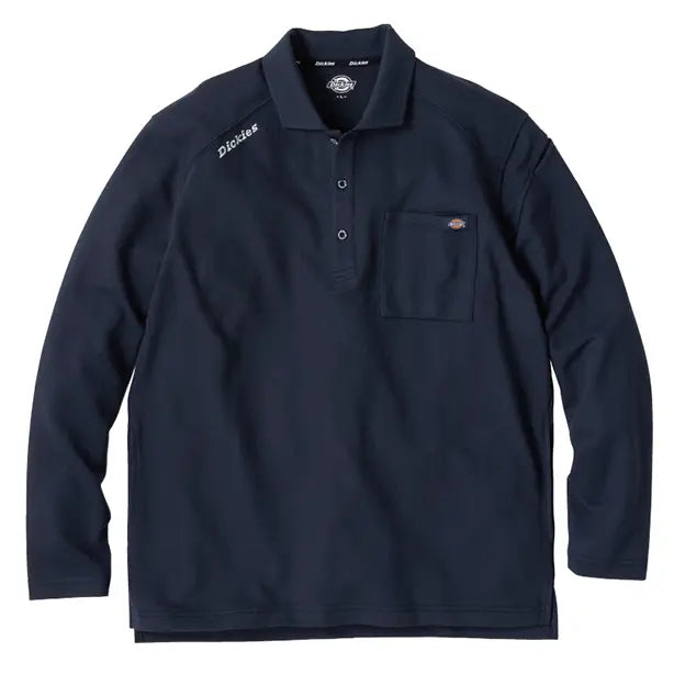 メーカー:CO_COS 品名&品番:Dickies CC-D-6118 長袖ポロシャツ(一覧表示用)  カラー:ネイビー