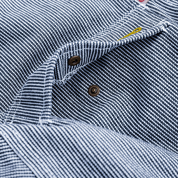 メーカー:GRACEENGINEER'S 品名&品番:GRACE ENGINEER'S SK-GE-105H 親子で揃うヒッコリーツナギ(キッズサイズあり) 金属ボタン（左胸）