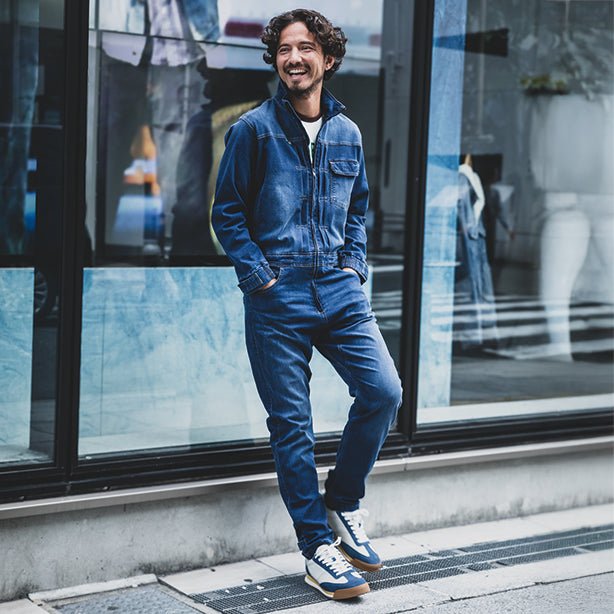 メーカー:GRACEENGINEER'S 品名&品番:GRACE ENGINEER'S SK-GE-653 デアリーマンツナギ 着用イメージ男性