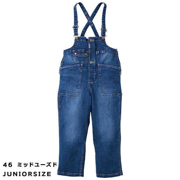 メーカー:GRACEENGINEER'S 品名&品番:GRACE ENGINEER'S SK-GE-660 親子でインディゴサロペット(キッズサイズあり)(オプション表示用)  カラー:ミッドユーズド（キッズサイズ）