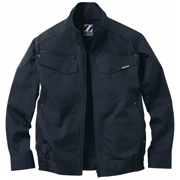 メーカー:JICHODO 品名&品番:Z-DRAGON JC-74030 肩補強刺子入り帯電防止空調服™長袖ブルゾン(一覧表示用)  カラー:シックブラック