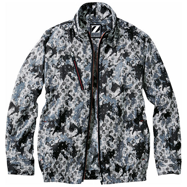 メーカー:JICHODO 品名&品番:Z-DRAGON JC-74050 スタイリッシュ空調服™長袖ブルゾン(一覧表示用)  カラー:ブラックカモフラ
