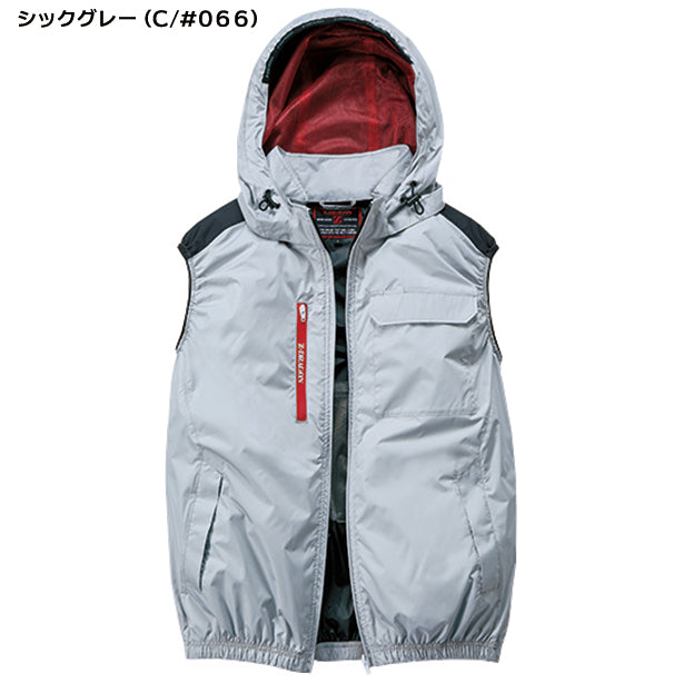 メーカー:JICHODO 品名&品番:Z-DRAGON JC-74380 サイドファン 空調服®遮熱ベスト(一覧表示用)  カラー:シックグレー