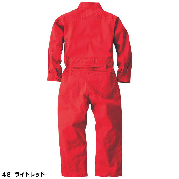メーカー:SOWA 品名&品番:SOWA SO-9009 親子で揃う激安キッズつなぎ服 カラー:ライトレッド(バックスタイル)