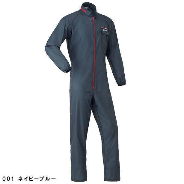 メーカー:YAMADATATSU 品名&品番:YAMADATATSU YD-1900 撥水つなぎ服(一覧表示用)  カラー:ネイビーブルー