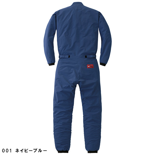 メーカー:YAMADATATSU 品名&品番:YAMADATATSU YD-24040 エコ素材つなぎ カラー:ネイビーブルー(バックスタイル)