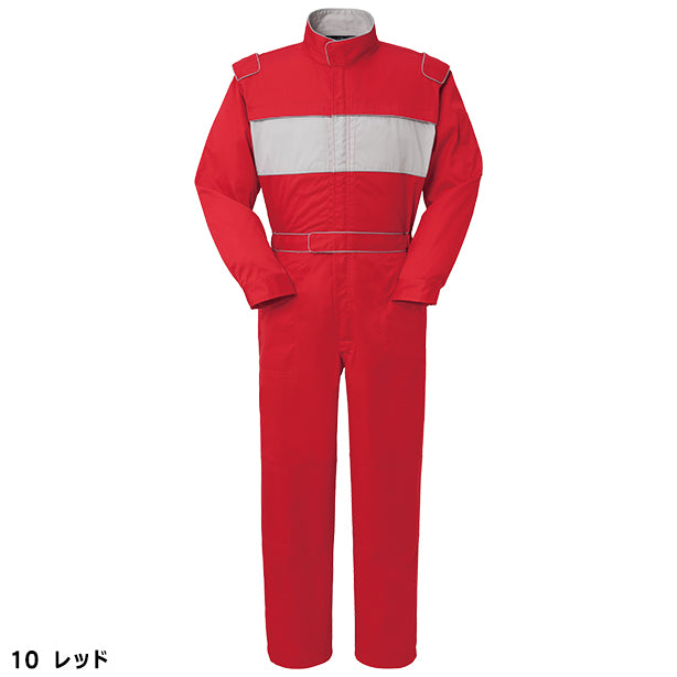 メーカー:YAMATAKA 品名&品番:YAMATAKA DON-7575 肩章付きツナギ服(オプション表示用)  カラー:レッド
