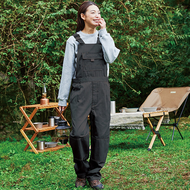 メーカー:YAMATAKA 品名&品番:YAMATAKA DON-115 動きやすさバツグンサロペット 着用イメージ女性
