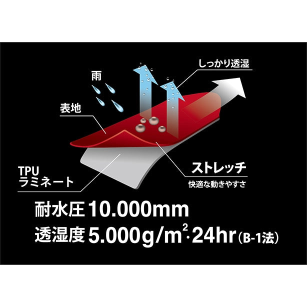メーカー:KAJIMEIKU 品名&品番:カジメイク KM-7571 ストレッチシールドパンツ 素材特徴