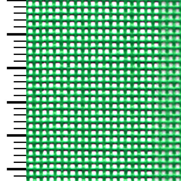 メッシュシート2類1.8×5.4m(10枚入)・ホワイト色・生地の拡大画像(イメージ画像はグリーン生地です)