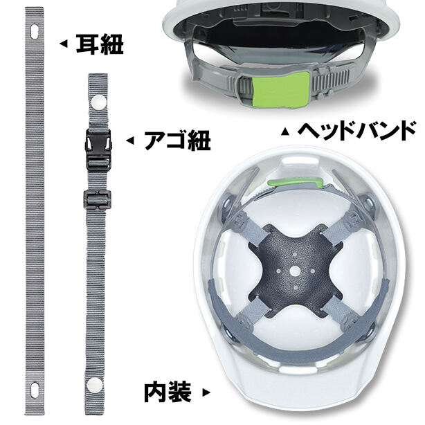 DIC 人気のGS-55シリーズ(FRP製）強くて軽いヘルメット【ライナーあり/通気孔なし】電気作業不可　GS-55FK 商品コード：GS-55FK 内装