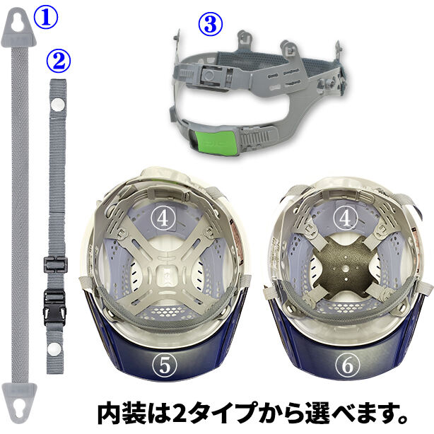 【遮熱】【エアロメッシュ】ヘルメット SYA-CVKP【エアロメッシュ内装/通気孔あり】 商品コード：SYA-CVKP-AERO-HB 内面
