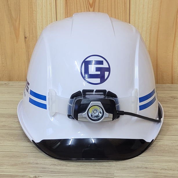 GRITヘルメットライトセット[450lm]GH-101RG 商品コード：GRIT-M-101SET 名入れイメージ　正面