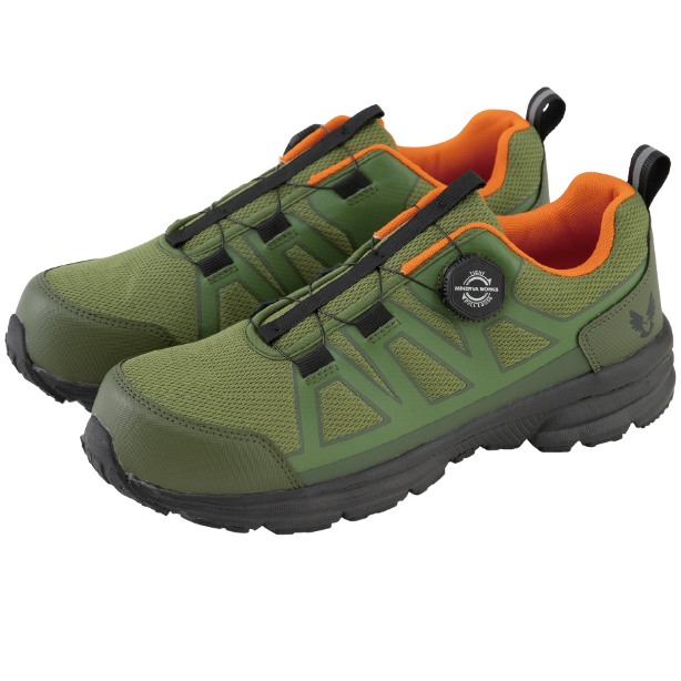 メーカー:CO_COS 品名&品番:CO-COS CC-MW-3110 軽量ダイヤル式セーフティースニーカー MINERVA WORKS(一覧表示用)  カラー:ミリタリー