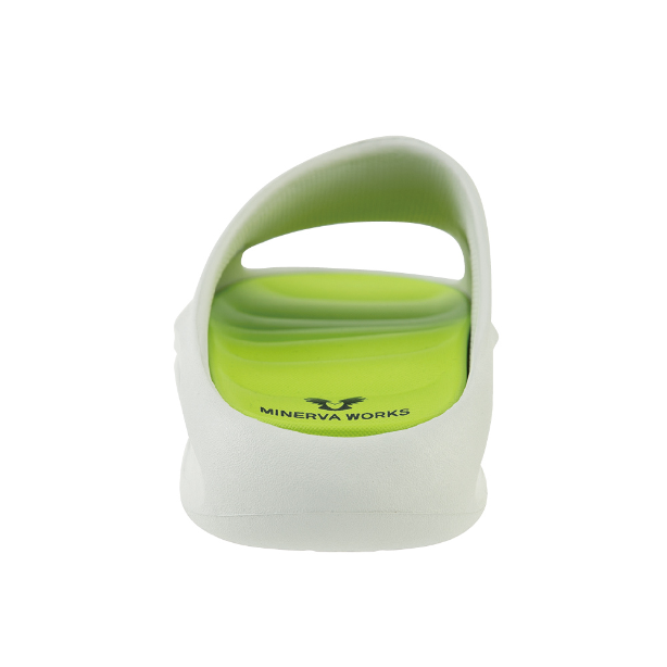 メーカー:CO_COS 品名&品番:MINERVA WORKS CO-COS CC-MW-3500 快適ワークサンダル カラー:ライム(バックスタイル)