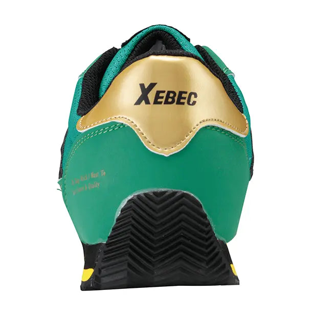メーカー:XEBEC 品名&品番:XEBEC XE-85127 ４色カラバリセフティシューズ カラー:グリーン(バックスタイル)