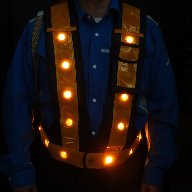 メーカー:MIZUKEI 品名&品番:【警備用】【LED】ポケット付安全ベスト(3011000～3016002) LED点灯