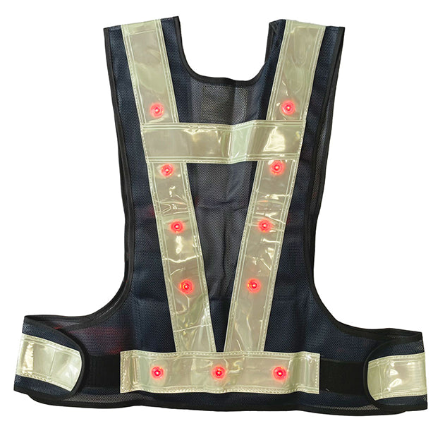 メーカー:MIZUKEI 品名&品番:蓄光ちくピカ 【LED】（3017201 ～ 3017203） カラー:紺×白×赤LED(バックスタイル)