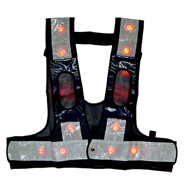 メーカー:MIZUKEI 品名&品番:装着できるんです フルハーネス用LED安全ベスト キングサイズ（5941161 ～ 5941163）(オプション表示用)  カラー:紺×白×赤LED