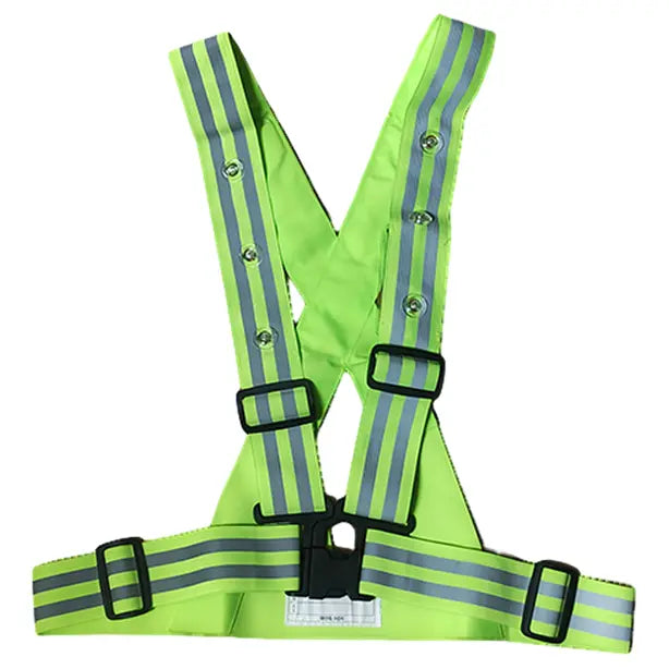 メーカー:熱田資材 品名&品番:LEDリフレックスV 反射付ベスト(一覧表示用)  カラー:蛍光イエロー