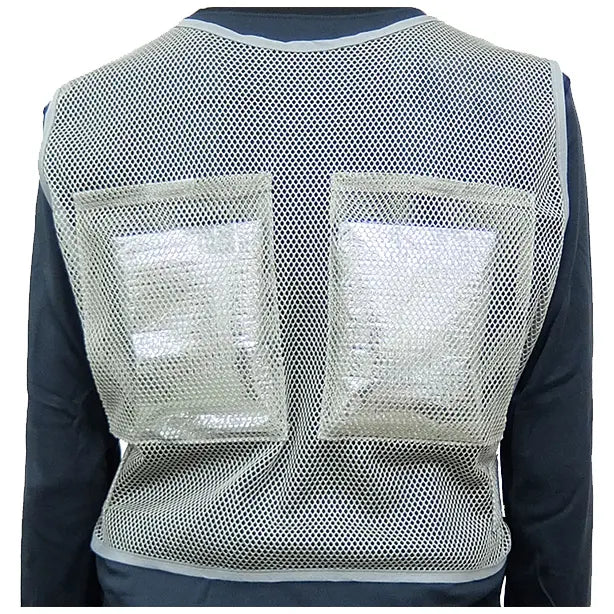 メッシュベスト保冷剤8個付き 商品コード：NR-375593 色：ブラック