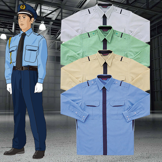 High-Tachibana TH-1357 警備春夏長袖カッターシャツ（男女兼用） TH-1357(オプション表示用)