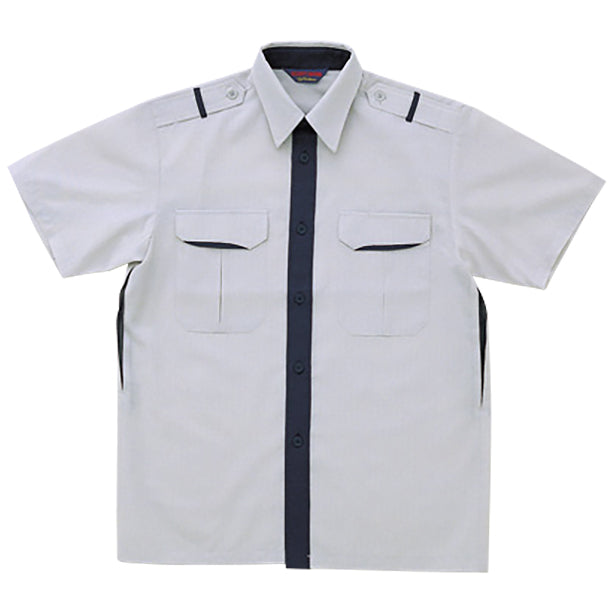 High-Tachibana TH-1358 警備春夏半袖カッターシャツ（男女兼用） 商品コード：TH-1358 色：ライトグレー(オプション表示用)