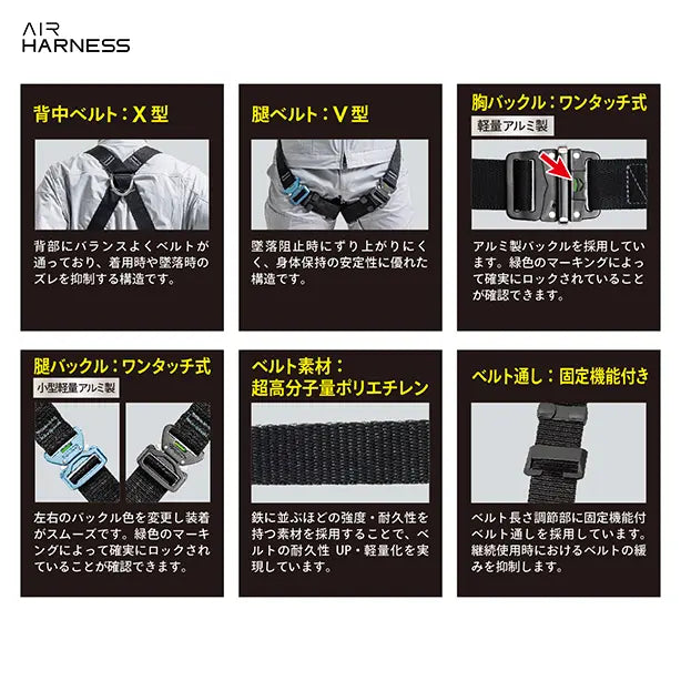 フルハーネス型墜落制止用器具 AIRSAFE エアハーネス[TH-700-OT藤井電工]