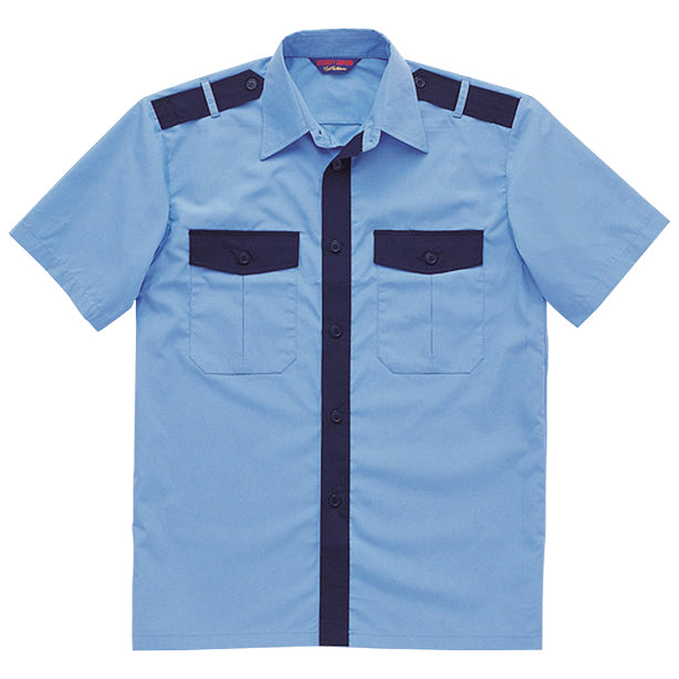 High-Tachibana TH-780 ポケット切替警備春夏半袖カッターシャツ（男女兼用） 商品コード：TH-780 色：サックス(オプション表示用)
