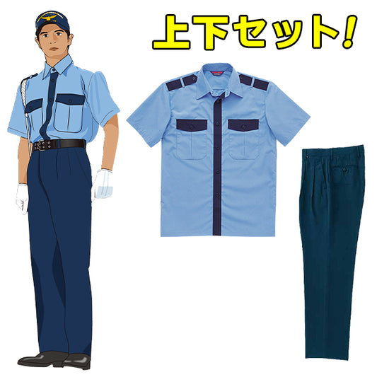 TH-780　男子警備ポケット切替春夏半袖カッターシャツ上下セット