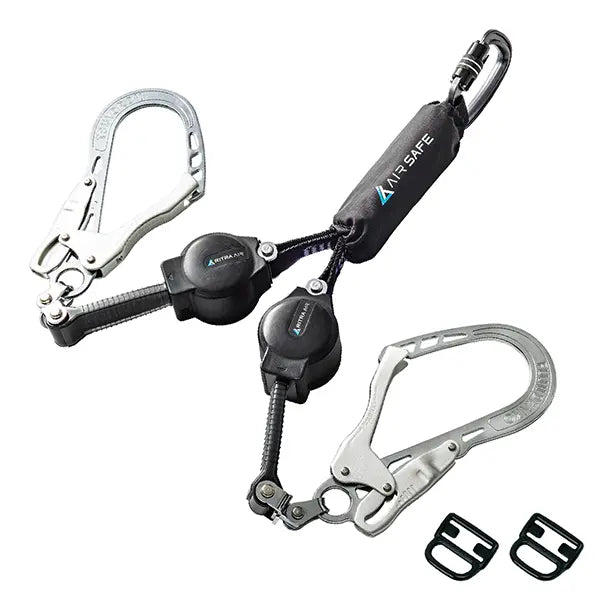 フルハーネス型墜落制止用器具  【ダブルランヤード/巻取式】AIRSAFE リトラ・エア [TL-2-RA91SV-H 藤井電工]