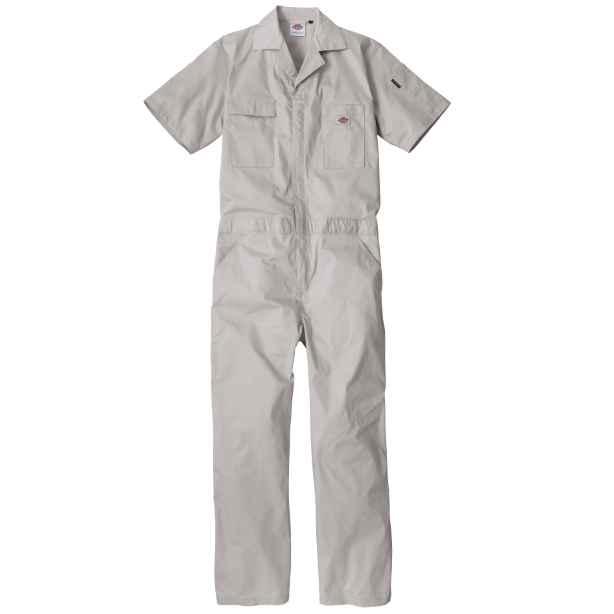 メーカー:CO_COS 品名&品番:Dickies CC-D-6702 軽量ストレッチ半袖つなぎ(オプション表示用)  カラー:シルバー