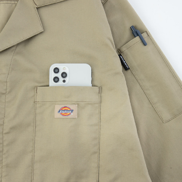 メーカー:CO_COS 品名&品番:Dickies CC-D-676 ストリートワークつなぎ 袖ペン差し左