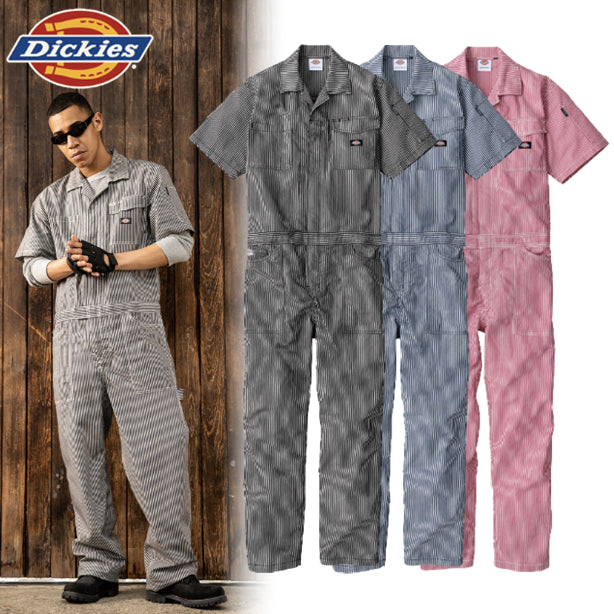 メーカー:CO_COS 品名&品番:Dickies CC-D-7102 軽量ヒッコリー半袖つなぎ(オプション表示用) 