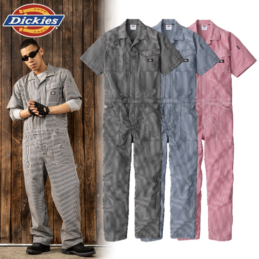 メーカー:CO_COS 品名&品番:Dickies CC-D-7102 軽量ヒッコリー半袖つなぎ(オプション表示用) 