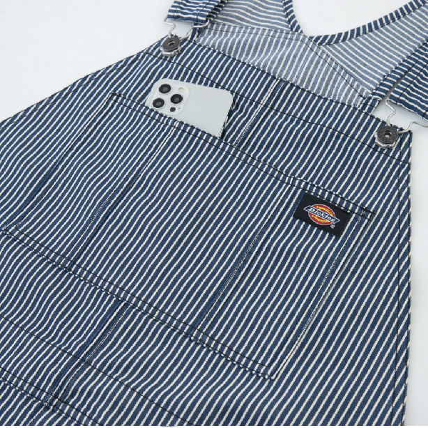 メーカー:CO_COS 品名&品番:Dickies CC-D-7109 軽量ヒッコリーオーバーオール フロントマルチポケット