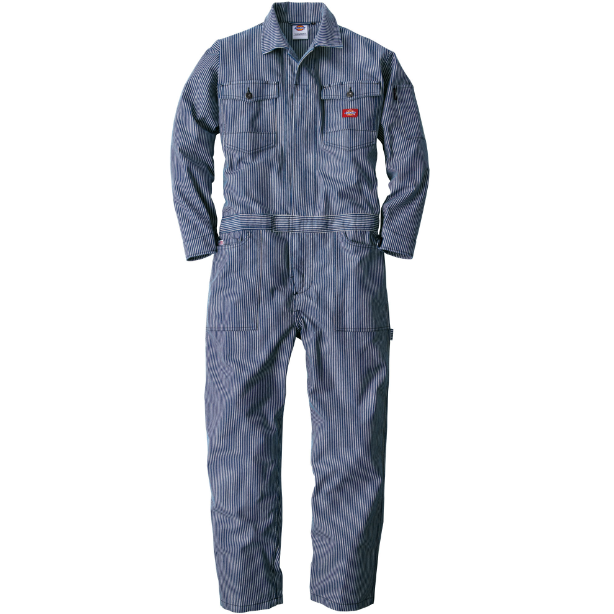 メーカー:CO_COS 品名&品番:Dickies CC-D-716 ヒッコリーつなぎ(オプション表示用)  カラー:ネイビー