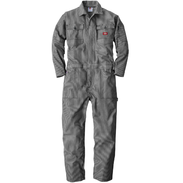 メーカー:CO_COS 品名&品番:Dickies CC-D-716 ヒッコリーつなぎ(一覧表示用)  カラー:ブラック
