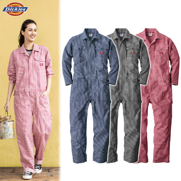 メーカー:CO_COS 品名&品番:Dickies CC-D-716 ヒッコリーつなぎ(一覧表示用) 