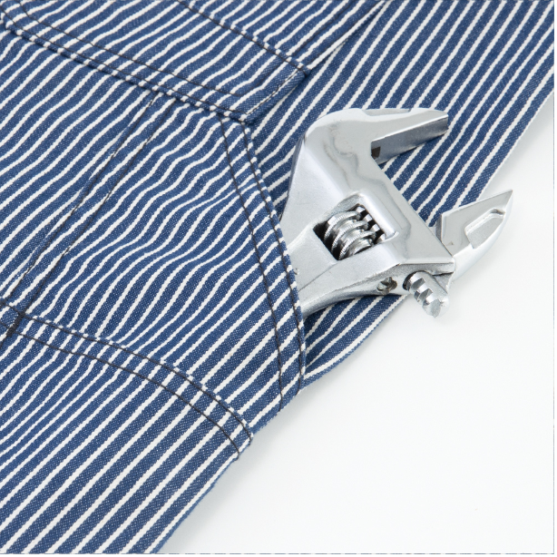 メーカー:CO_COS 品名&品番:Dickies CC-D-719 ヒッコリーオーバーオール ツールポケット