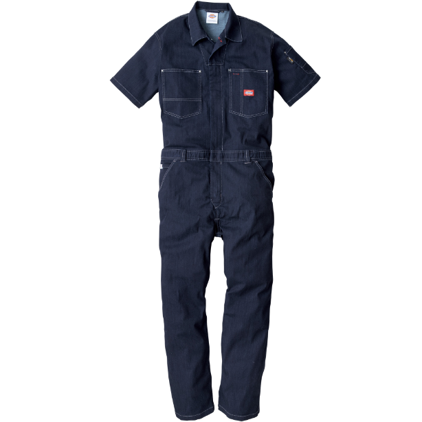 メーカー:CO_COS 品名&品番:Dickies CC-D-752 CORDURA®ストレッチデニム半袖ツナギ(オプション表示用)  カラー:インディゴ