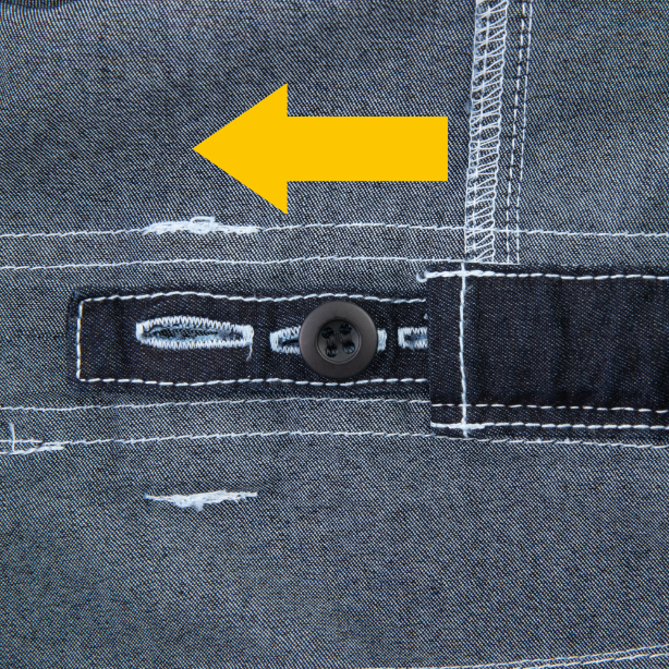 メーカー:CO_COS 品名&品番:Dickies CC-D-752 CORDURA®ストレッチデニム半袖ツナギ ウエストアジャスター仕様