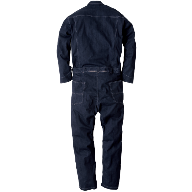 メーカー:CO_COS 品名&品番:Dickies CC-D-756 CORDURA®ストレッチデニムツナギ カラー:インディゴ(バックスタイル)