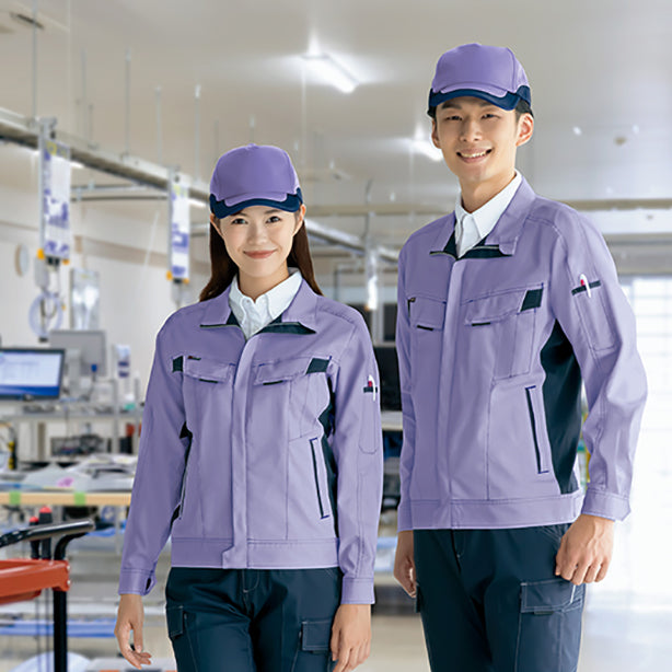 メーカー:AITOZ 品名&品番:AITOZ AZ-6830 帯電防止ムービンカット 長袖ブルゾン【春夏】【男女兼用】 作業イメージ