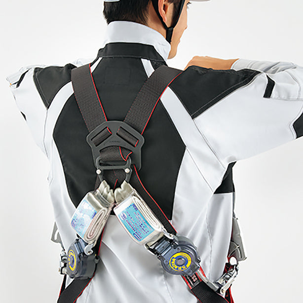 メーカー:AITOZ 品名&品番:AITOZ AZ-6831 帯電防止ムービンカット フルハーネス対応長袖ブルゾン【春夏】【男女兼用】 カラー:シルバーグレー(バックスタイル)-3